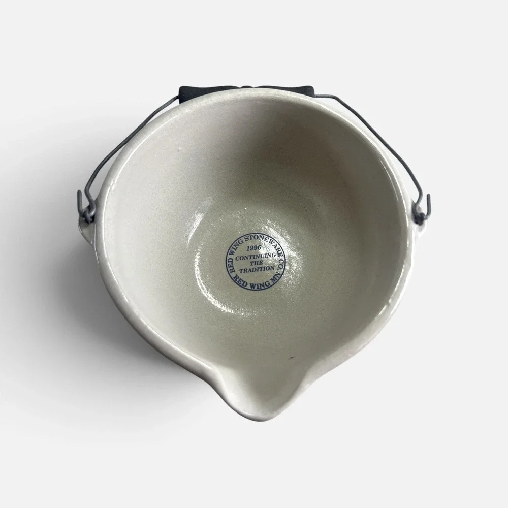 Red Wing Stoneware 1996 Continuing the Tradition Batter Bowl Bail Handle 1779